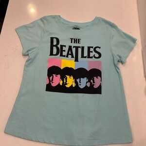 The Beatles Kids T-Shirt -‎ Aqua with Colorful Graphic size 14-16